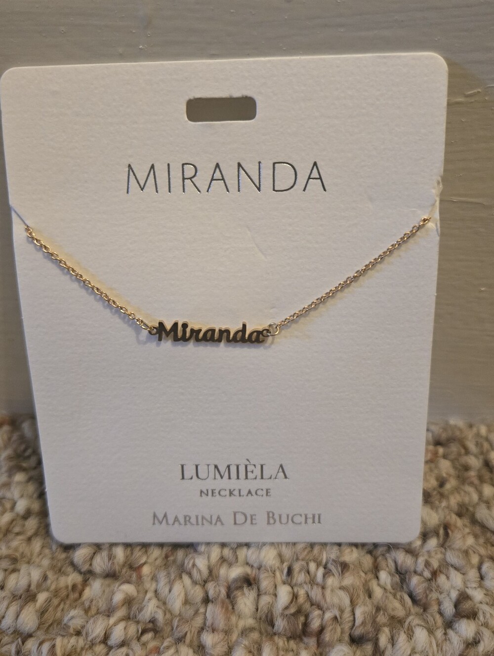 Marina De Buchi  Miranda Name  Necklace